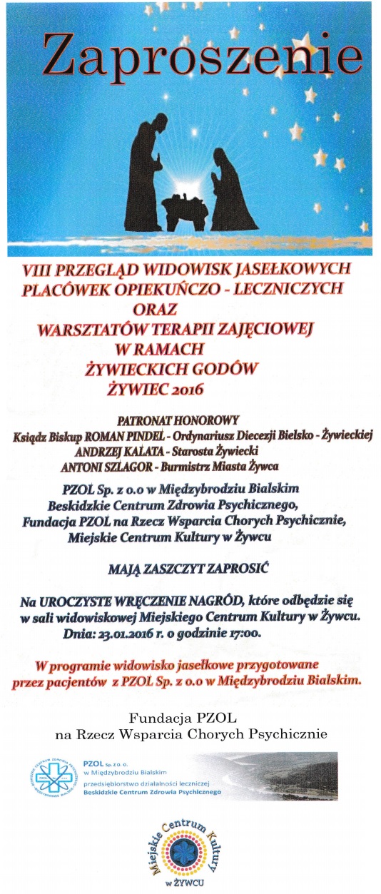 jasełka zaproszenie 2016